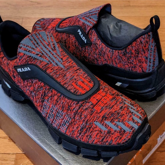 Prada Leather/Synthetic Slip On Runner Sneakers - Picture 1 of 5